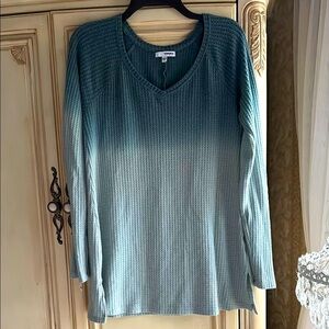 Sonoma Blue Ombre Long Sleeve Soft Top